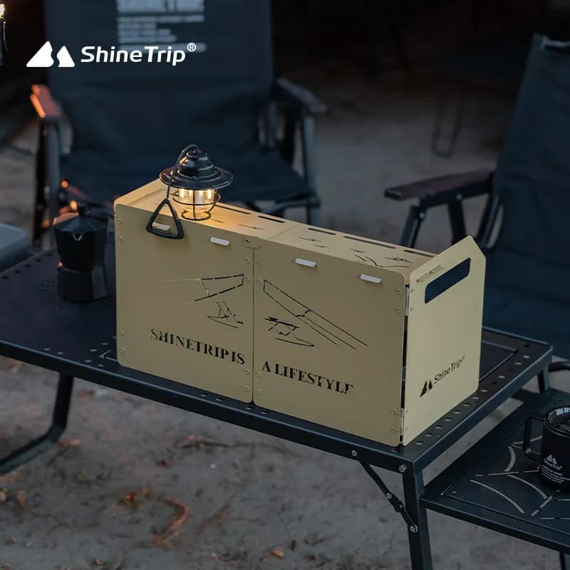 Deflettore antivento portatile ShineTrip per fornello da esterno, pieghevole, adatto per campeggio, cucina e barbecue 2026
