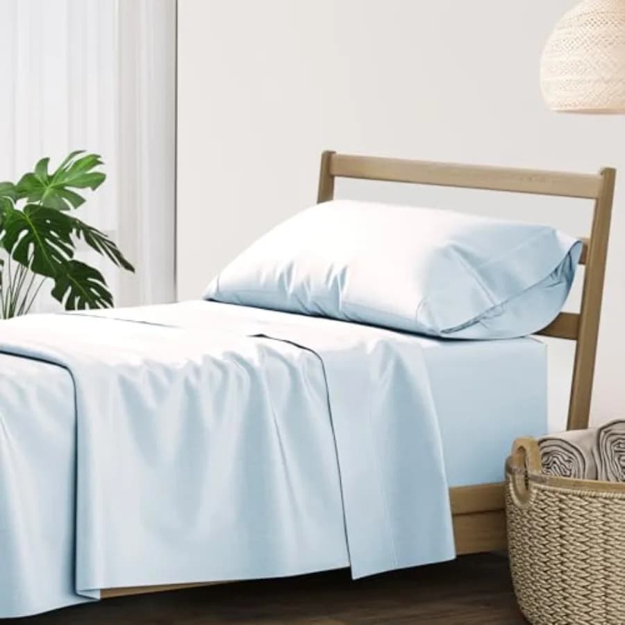 Set di Lenzuola 100% Cotone - 500 Fili, Morbido Tessuto Satinato, Lenzuola Rinfrescanti con Tasche Profonde per Camera da Letto e Dormitorio, Lussuose