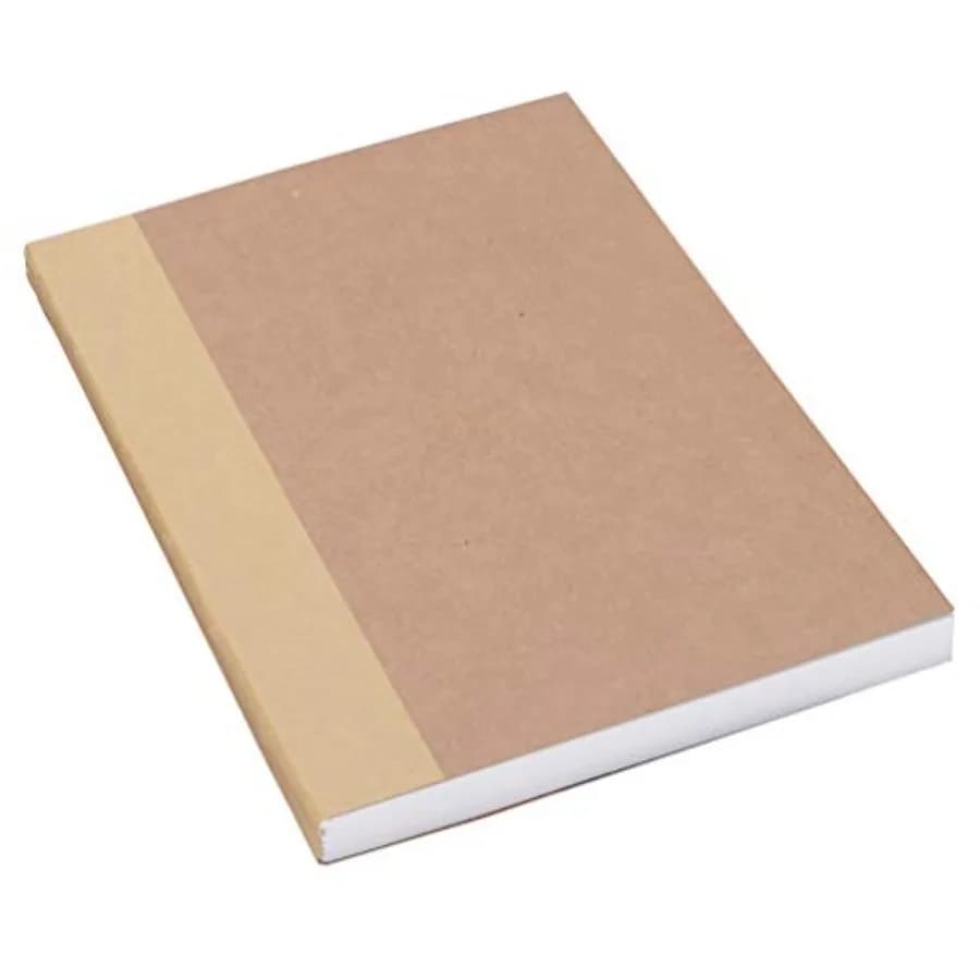 A5 Blank Notebook 5.8"x8.25" Sketch Book, 100 Sheets, Thick 100gsm Paper and Kraft Cover, Great for Sketching, Writing and Jour