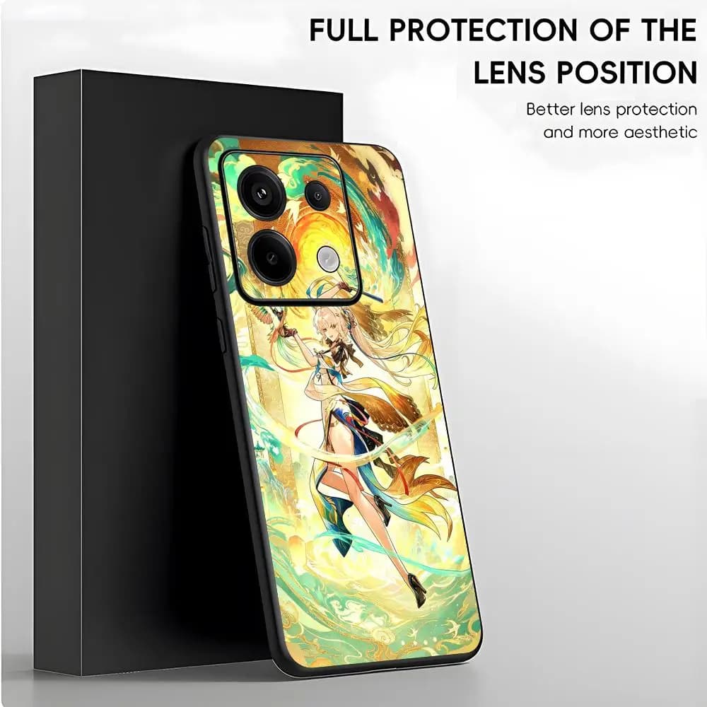 Suisui Wuthering Waves Phone Case For Xiaomi 17 15 14 13 12 11 Xiaomi POCO F6 X6 M6 M5 Soft Black Phone Cover