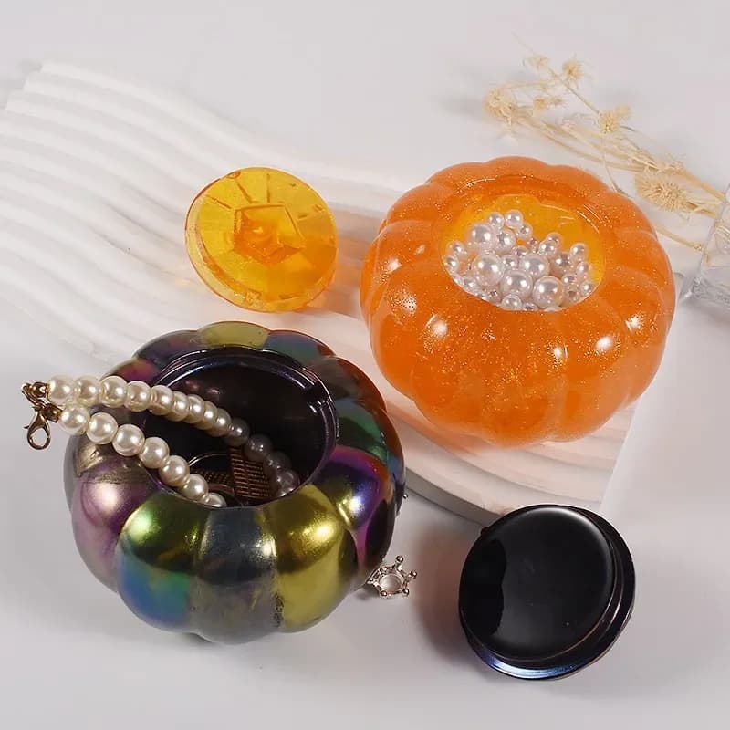 Stampo in silicone per contenitore a forma di zucca di Halloween, nuovo modello 2026, per gesso, resina, cemento, portacandele, vaso da giardinaggio, decorazioni per la casa (1 pz)