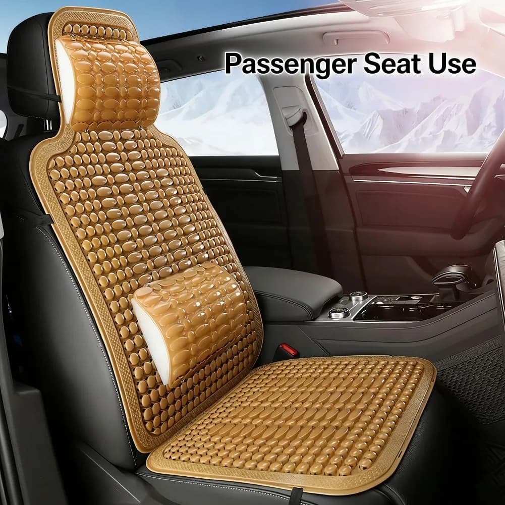 Cuscino Rinfrescante Estivo per Sedile Auto, Tappetino Refrigerante in PE, Supporto Lombare Ergonomico, Poggiatesta Traspirante, Universale, Tappetino Anti-Sudore per Auto