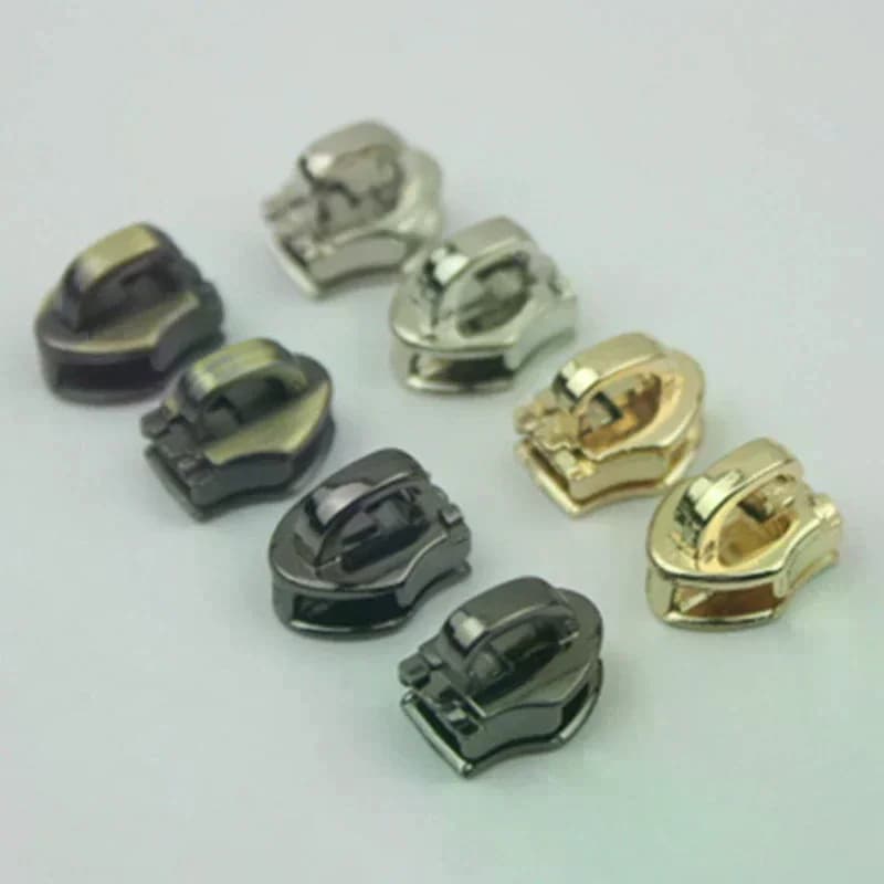10 Pezzi 5 # Cursore per Cerniera in Metallo, Accessori Hardware per Riparazione Fai-da-te di Borse, Valigie e Indumenti