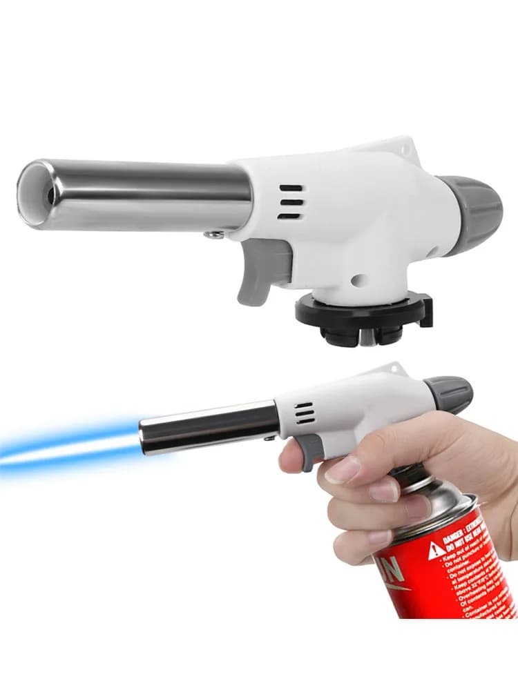 Bruciatore a torcia portatile multifunzionale per pistola a fiamma per campeggio BBQ dessert saldatura cottura strumento di riscaldamento accenditore domestico