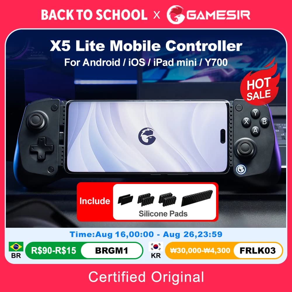 GameSir X5 Lite Gamepad Mobile per iPhone e Android, Controller di Gioco con Layout Xbox e Joystick a Effetto Hall