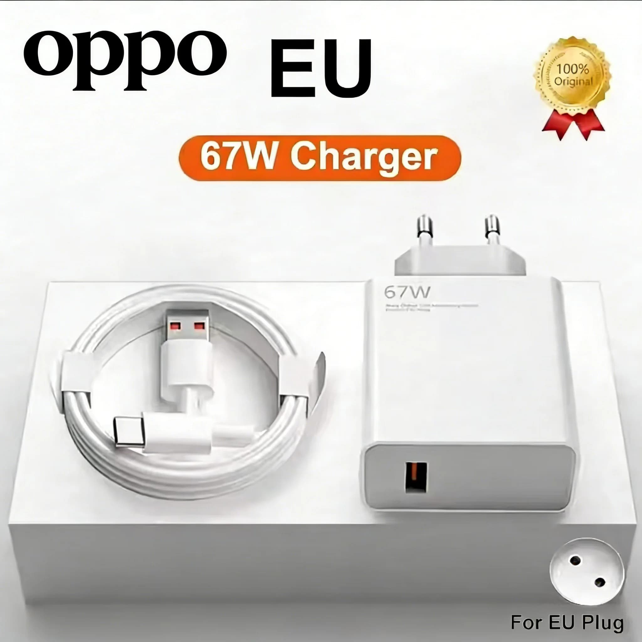 NEW Turbo Charger Kit EU Version Type C Data Cable Fast Charging Set For OPPO FOR Xiaomi Phone Tablet Travel Use cable saver