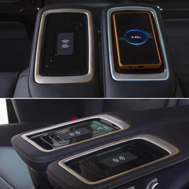 Per caricabatteria da auto wireless Mercedes-Benz Classe V (2020-2024) - Adattatore da pannello per telefono cellulare a ricarica rapida | Accessorio per la modifica