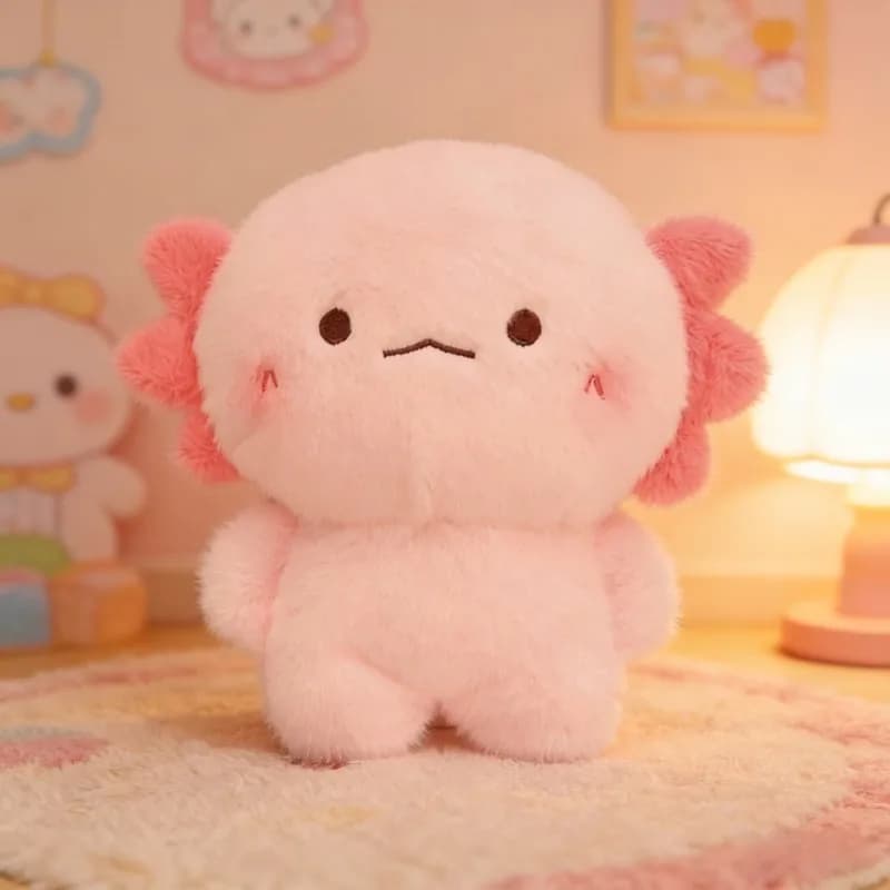 Morbido Peluche di Axolotl, Giocattolo Soffice a Forma di Salamandra, Cuscino Decorativo Kawaii, Regalo per Amici