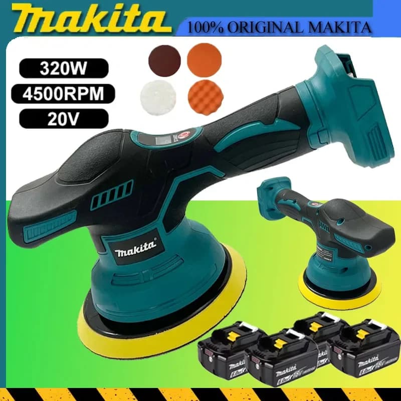 Lucidatrice per Auto Senza Fili Makita, Macchina per Lucidatura e Ceratura Elettrica a 8 Velocità, 18V-20V