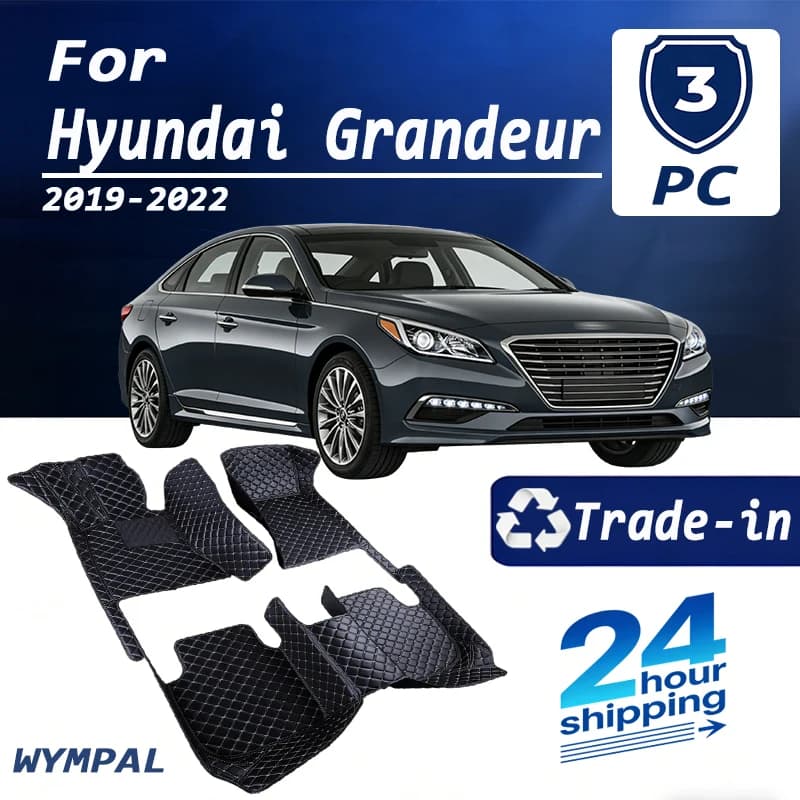 Tappetini per auto in pelle di lusso per Hyundai Grandeur Azera IG 2019 ~ 2022 Tappetino anti-sporco Tappeti Tappetino Parti interne Tappetino per auto Tappeti
