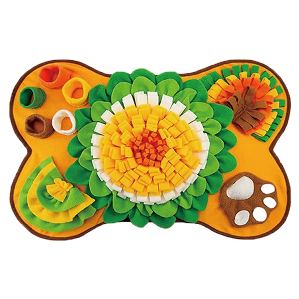 NEW ARRIVAL Pet Smell Mat Foraging Smell Training Blanket Entertainment Interactive Dog Slow Food Mat Educational Pet Toys(Yello