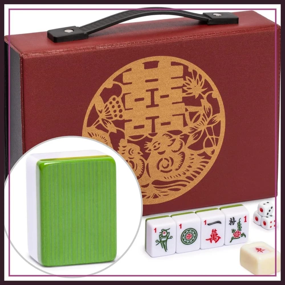 Set Mahjong Cinese – 146 Tessere Piccole per Gioco Classico