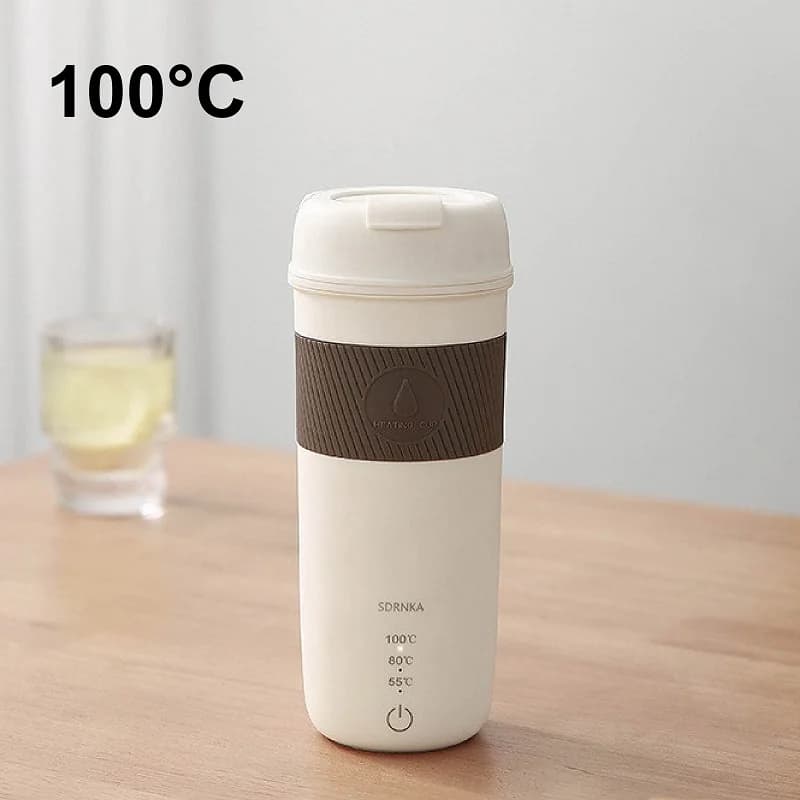 350ml Electric Kettle Travel Fast Boiling Cup Portable 304 Stainless Steel 3-speed Adjustable Electric Hot Water Cup 300W