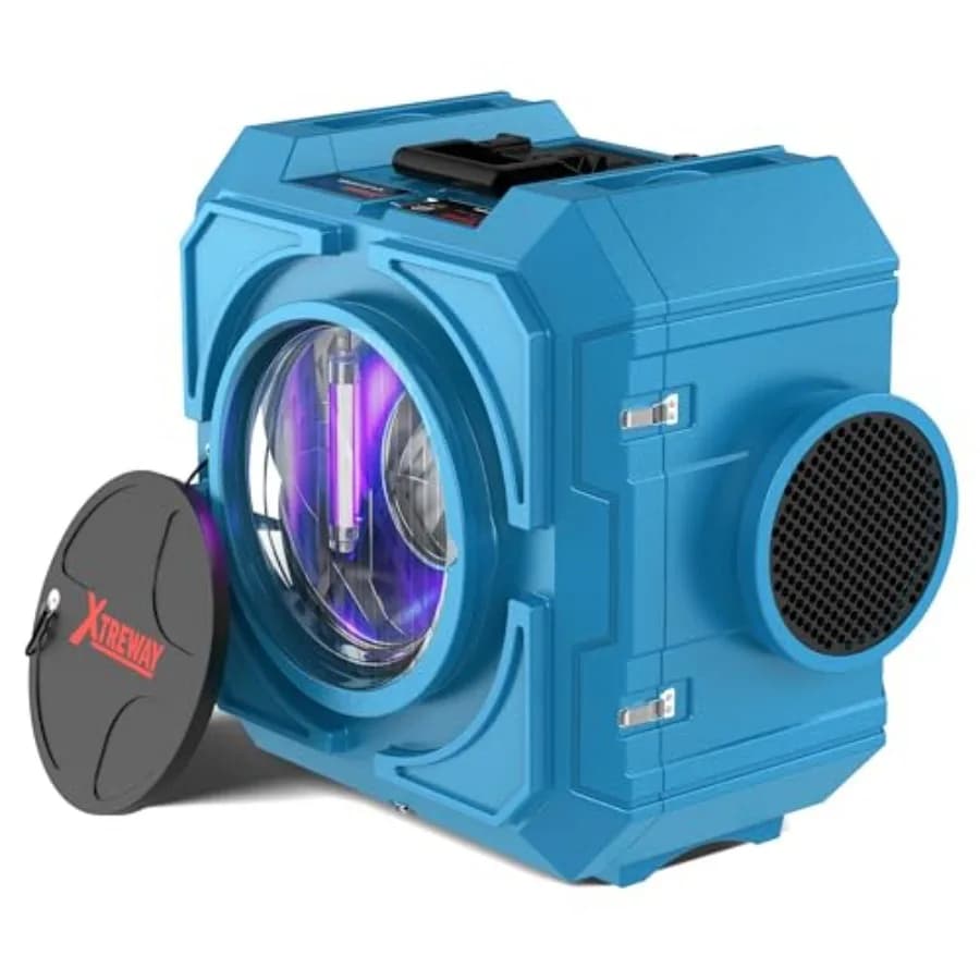 Purificatore d'aria commerciale per danni da acqua, edilizia, uso industriale e domestico: depuratore d'aria HEPA da 800 CFM con filtrazione a 4 stadi