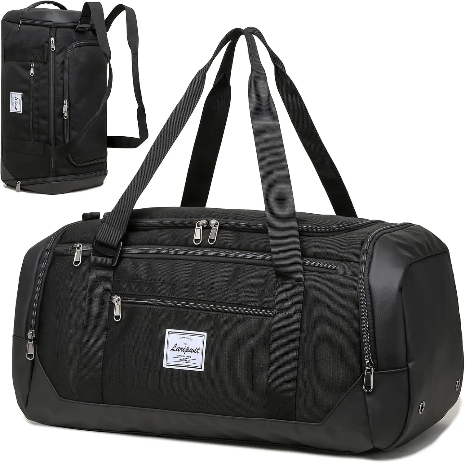 Borsa Sportiva Media da 40L con Tasca Impermeabile e Scomparto per Scarpe, Zaino da Viaggio per Weekend e Pernottamenti