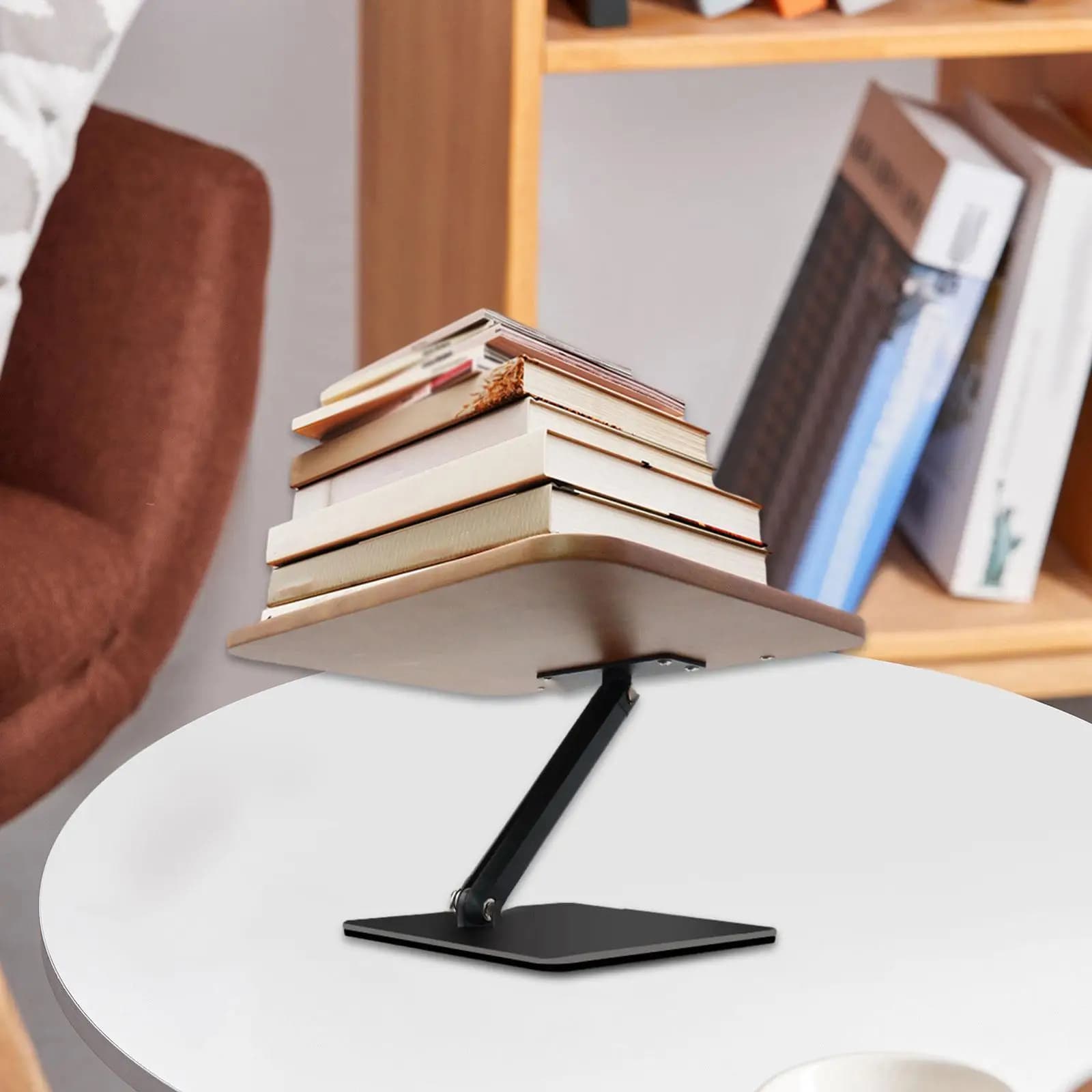 Supporto per libri per leggere a letto Regali multiuso con clip per pagina Supporto per libri pieghevole per laptop Documenti di ricette Libro di testo Cucina