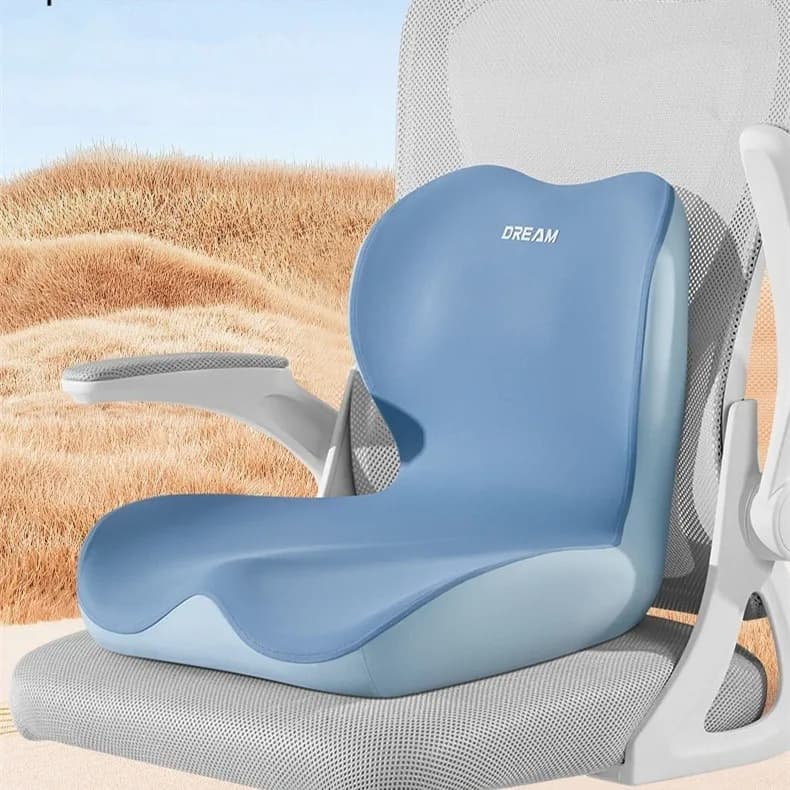 Aggiorna il cuscino ortopedico in memory foam a forma di "L" Comfort Design ergonomico Schienale Cuscino in coccyx Seggiolino auto Sedia da ufficio Sollievo dal dolore