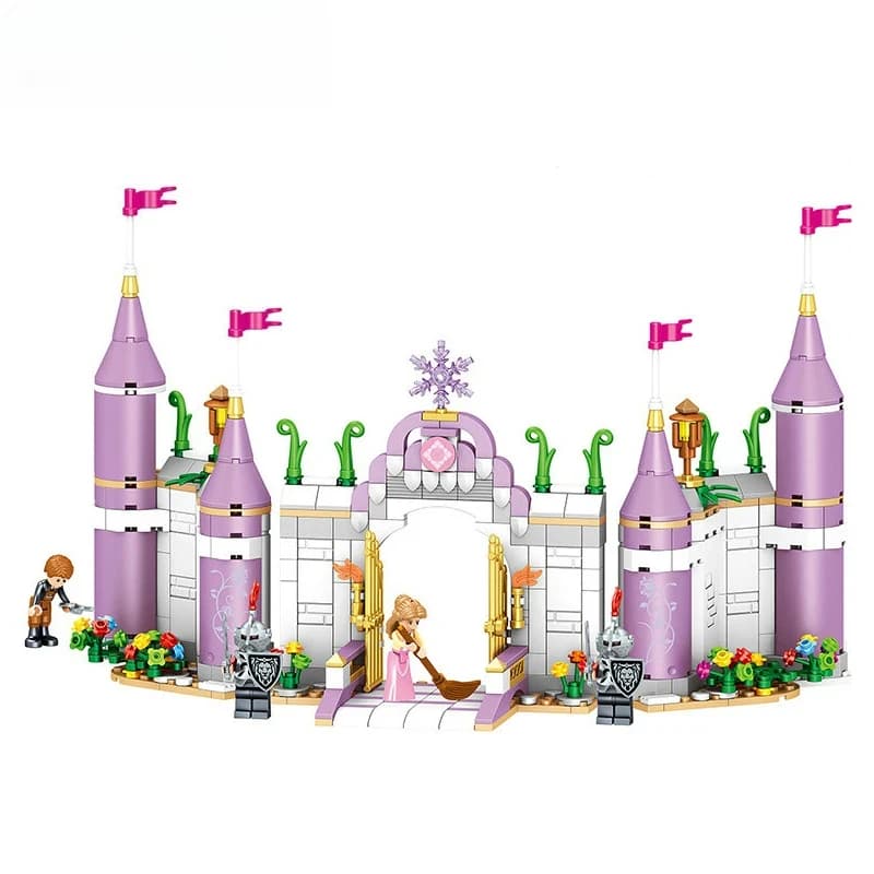 Princess Series Castle Building Blocks Magical Ice Castle Bricks Compatible Girls Friends Toys for Children Elsa Belle Figures