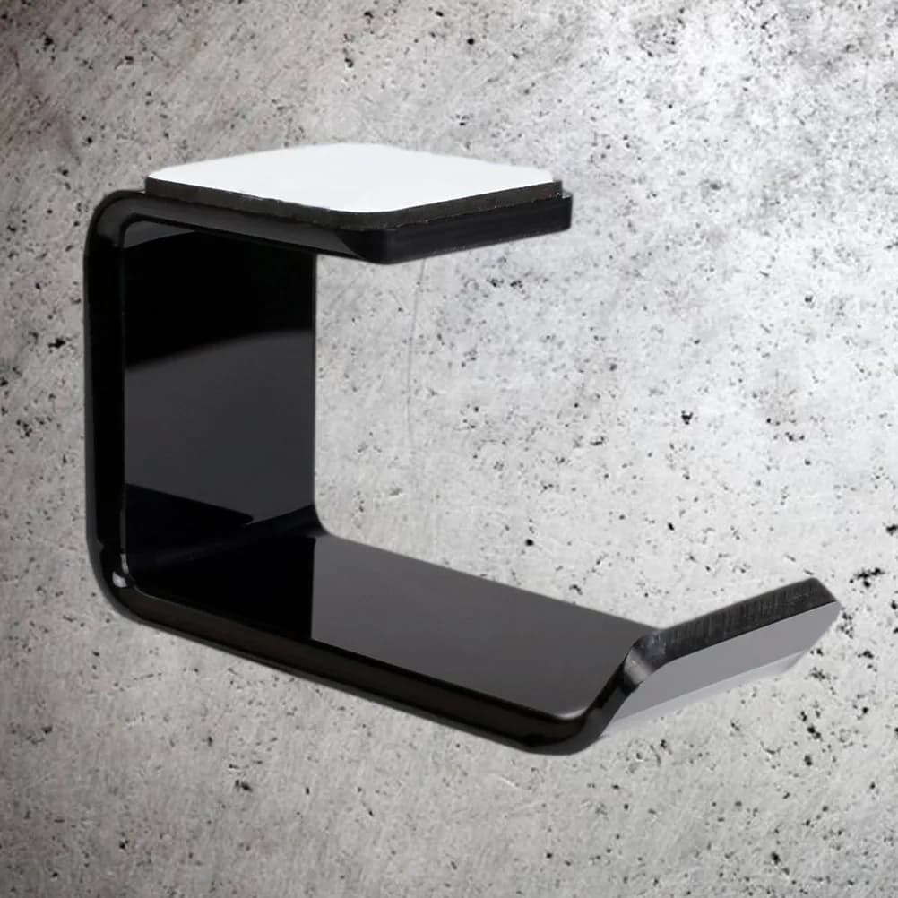 L-Shaped Acrylic Headphone Stand Headset Rack Wall Mounted Desktop Organizer Elegant Dust Proof Headphone Accessories for Clean