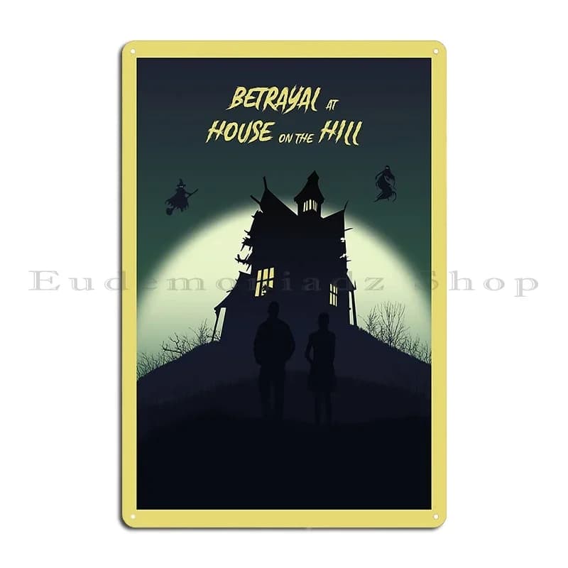Tramazione di casa sulla collina Giochi da tavolo Minimalista Viaggio Targa in metallo Home Cinema Classico ferro Garage Targa in metallo Poster
