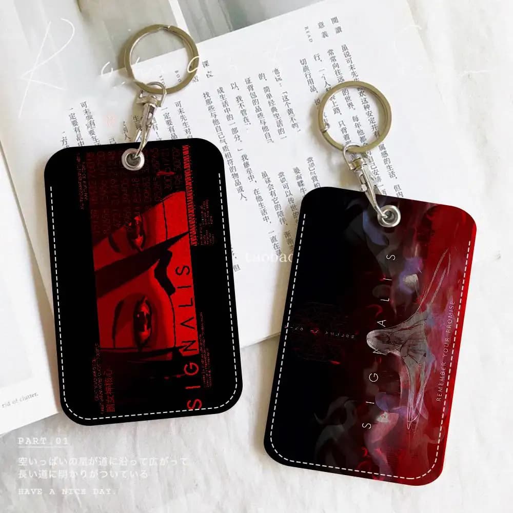 Portachiavi rettangolare Game S-Signalis, porta badge, porta carte di credito, porta tessere studenti, custodia per carte dell'autobus