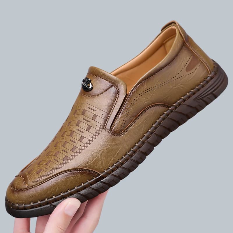 Mocassini Slip-On da Uomo, Scarpe Casual da Lavoro Comode con Suola Morbida, Antiscivolo e Traspiranti per Uso Esterno e Guida-XH502