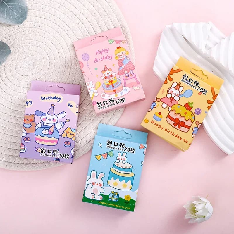 20 pezzi Kawaii traspirante simpatico cartone animato Woundplast decorazioni portatili per esterni bende adesive kit di pronto soccorso per bambini