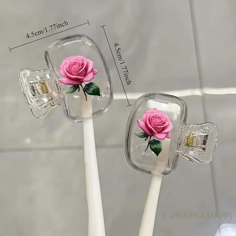 ⚑2Pcs Cute Design Toothbrush Holder, Pattern, Protects Toothbrush Head, Features Dual Holes For Drainage And Ventilation