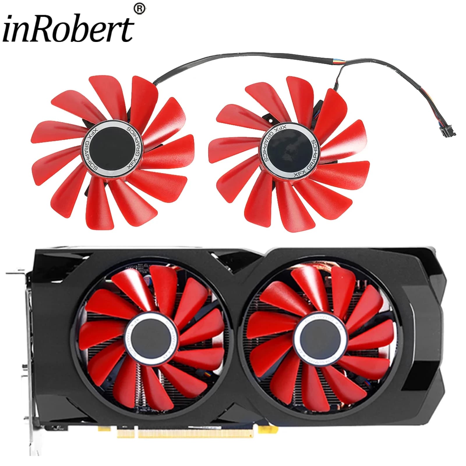 2 pz/lotto Per HIS/SAPPHIRE/XFX RX 570 RS RX470 RX480 Scheda Grafica Ventola di Raffreddamento di Ricambio 85 MILLIMETRI FY09010H12LPB Ventola della Scheda Video