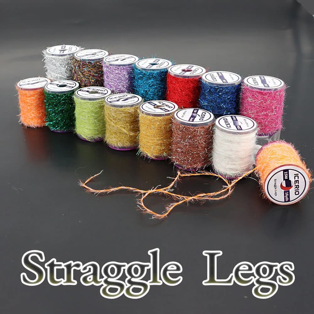 1/14Spools crea gambe migliori! Materiale per la creazione di gambe di mosche per l'imitazione realistica di insetti/ninfette, nucleo ultra fine, 14 colori
