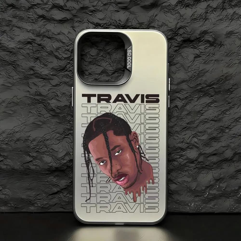 Custodia per telefono antiurto popolare del rapper T-Travis Scott per iPhone 17 16 15 14 13 12 11 Pro Max Air, opaca, laser, Aurora