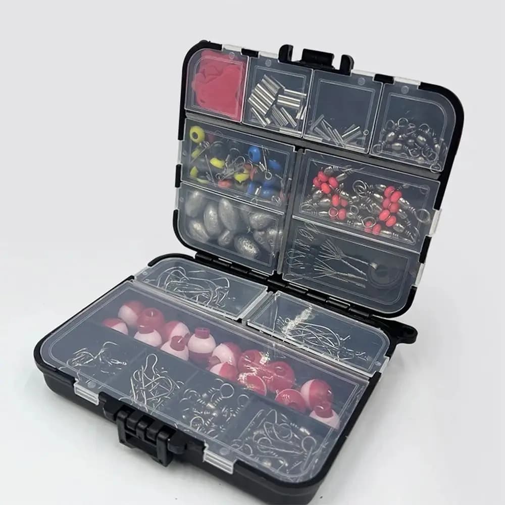 Sphere Floats Fishing Tackle Kit Carp Fishing Swivels Fishing Parts Kit Crank Hooks with Box Fishing Accessories Set