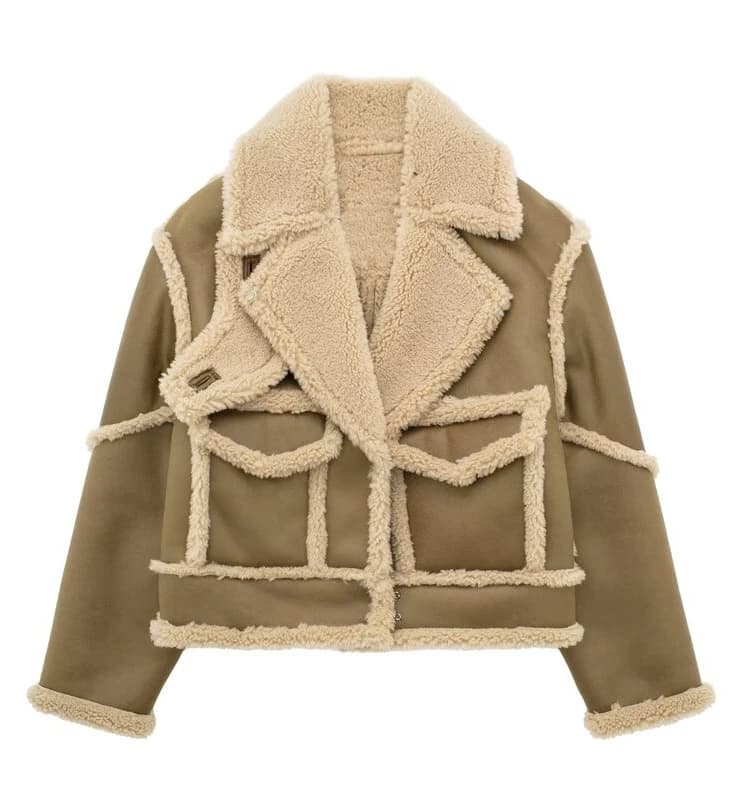 Double-Sided Women's Lamb Jacket Coat 2023 Winter New Style Versatile Loose Fit Regular Length Outerwear Fashion Ladies' Shor...