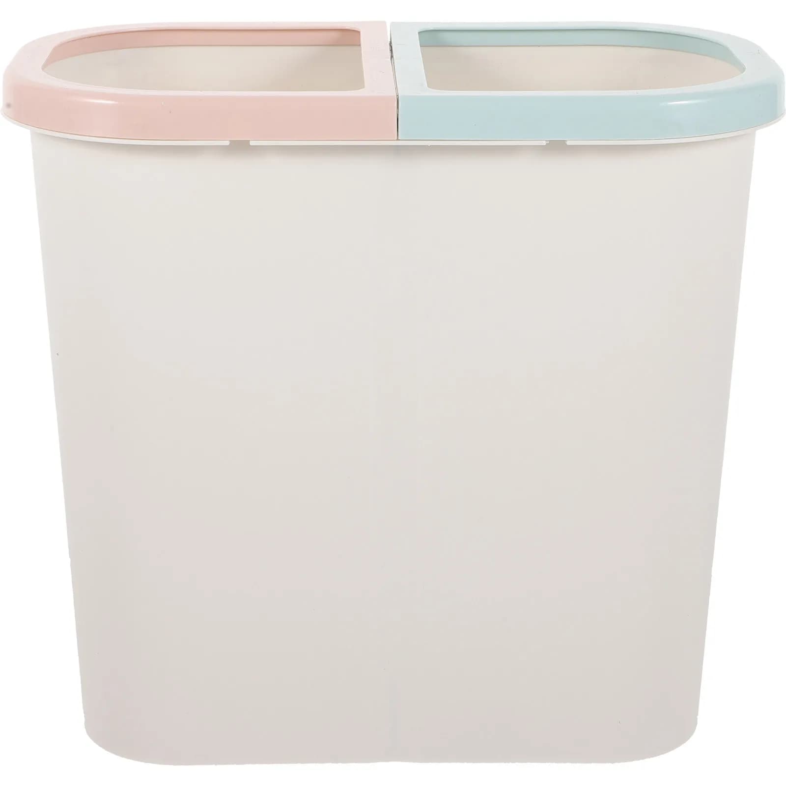 Double Compartment Kitchen Trash Can Plastic Waste Bin Garbage Separation Bin for Home Office Hotel Bathroom School