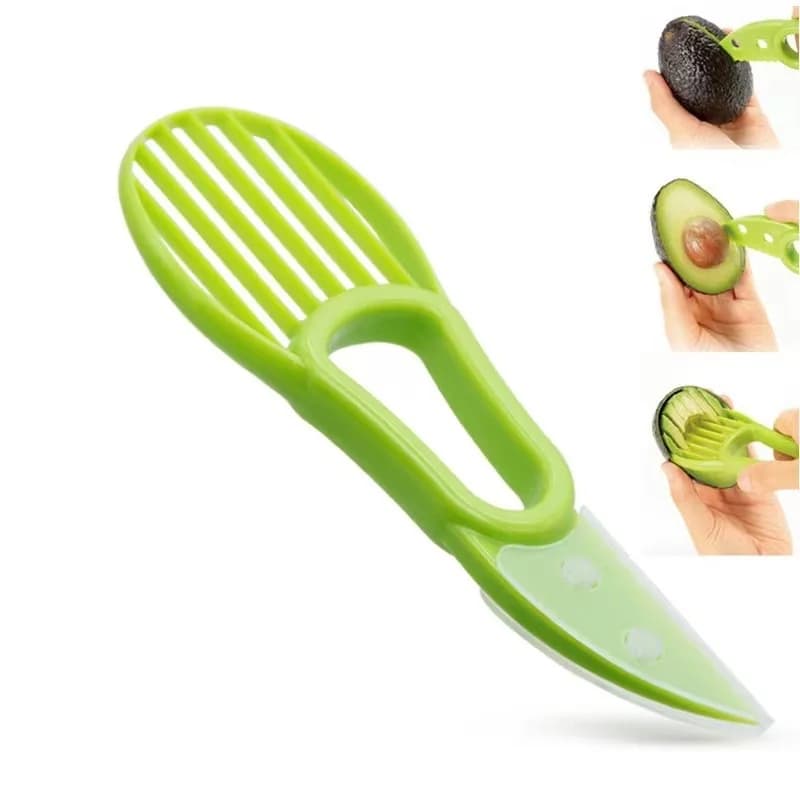 Multifunctional Avocado Cutter Corer Burro Fruit Slicing Machine Pelapatate Pulp Separator Plastic knife Kitchen tools Gadget Accessories