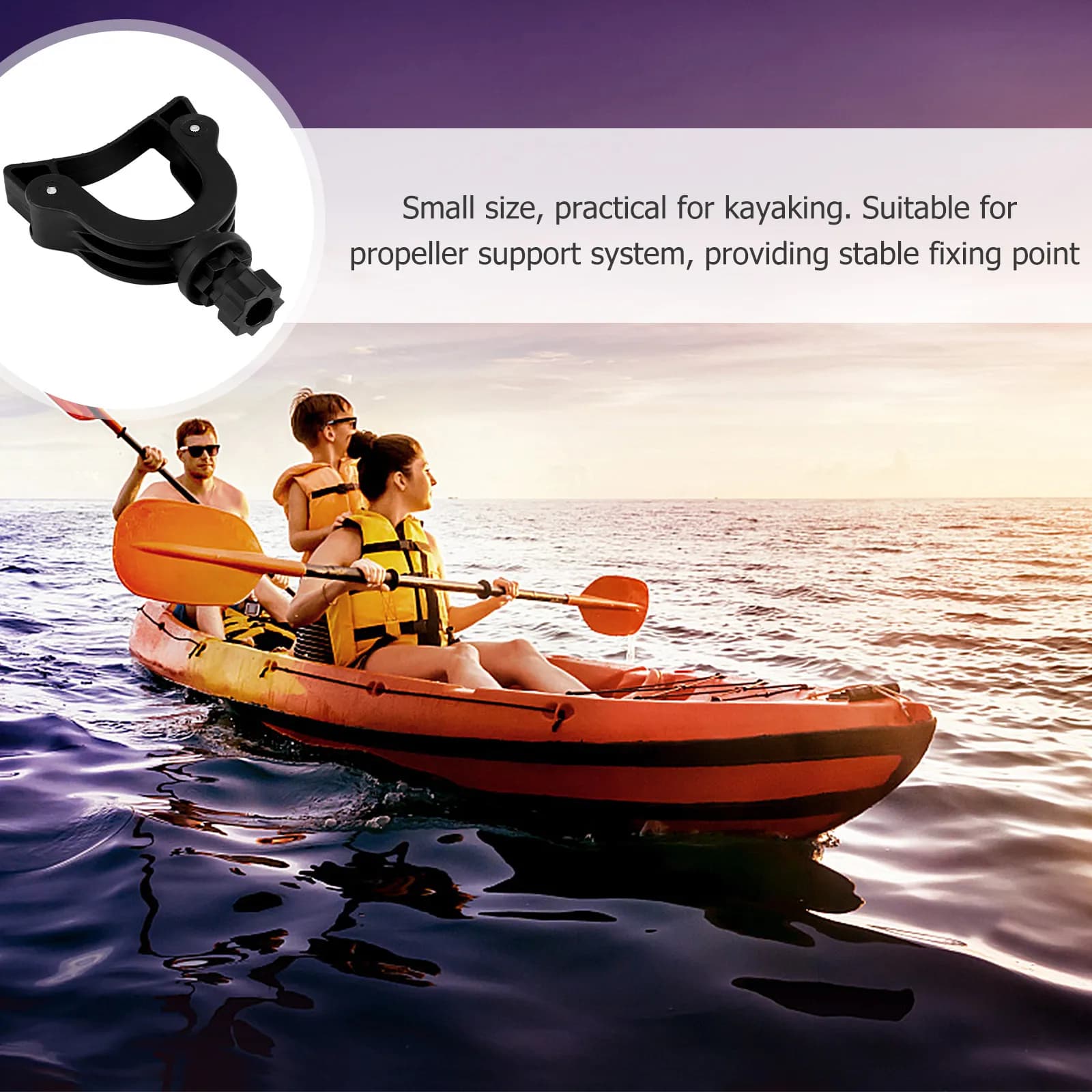 Supporto per pagaia da kayak 1 pz, in poliuretano resistente, per fissaggio sicuro dell'ogiva su entrambi i lati, accessorio per kayak salvaspazio