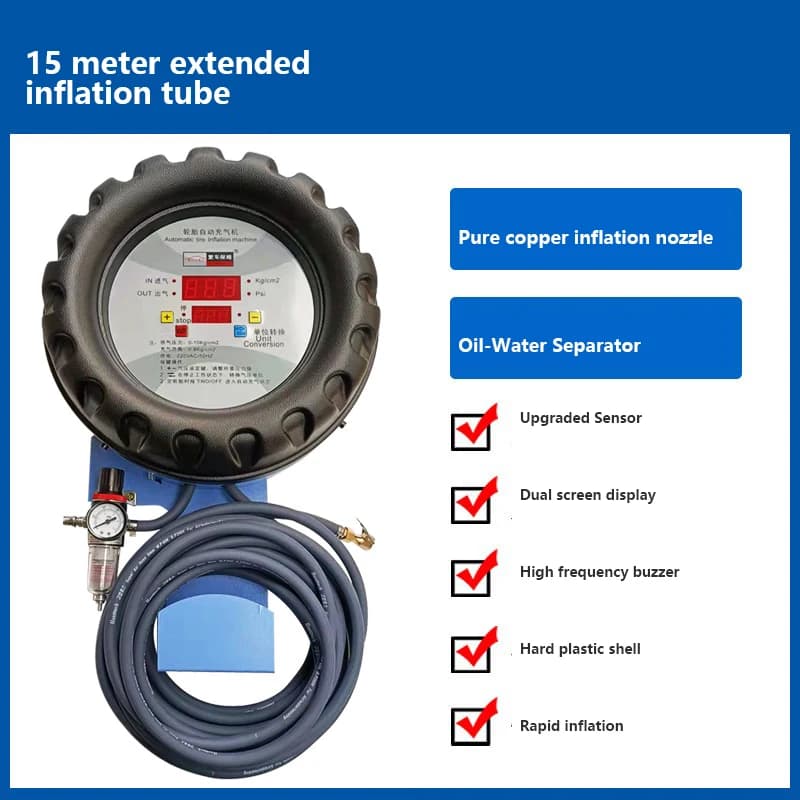 Car Automotive automatic tire inflator vertical wall mounted digital display inflator pump tire auto Accessories 220V