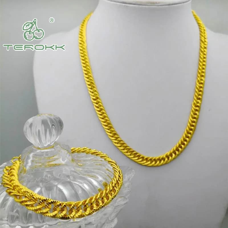 Bracciale in Lega Placcato Oro, Catena a Osso di Serpente Imitazione Oro, Catena Intrecciata, Bracciale Hip Hop Punk