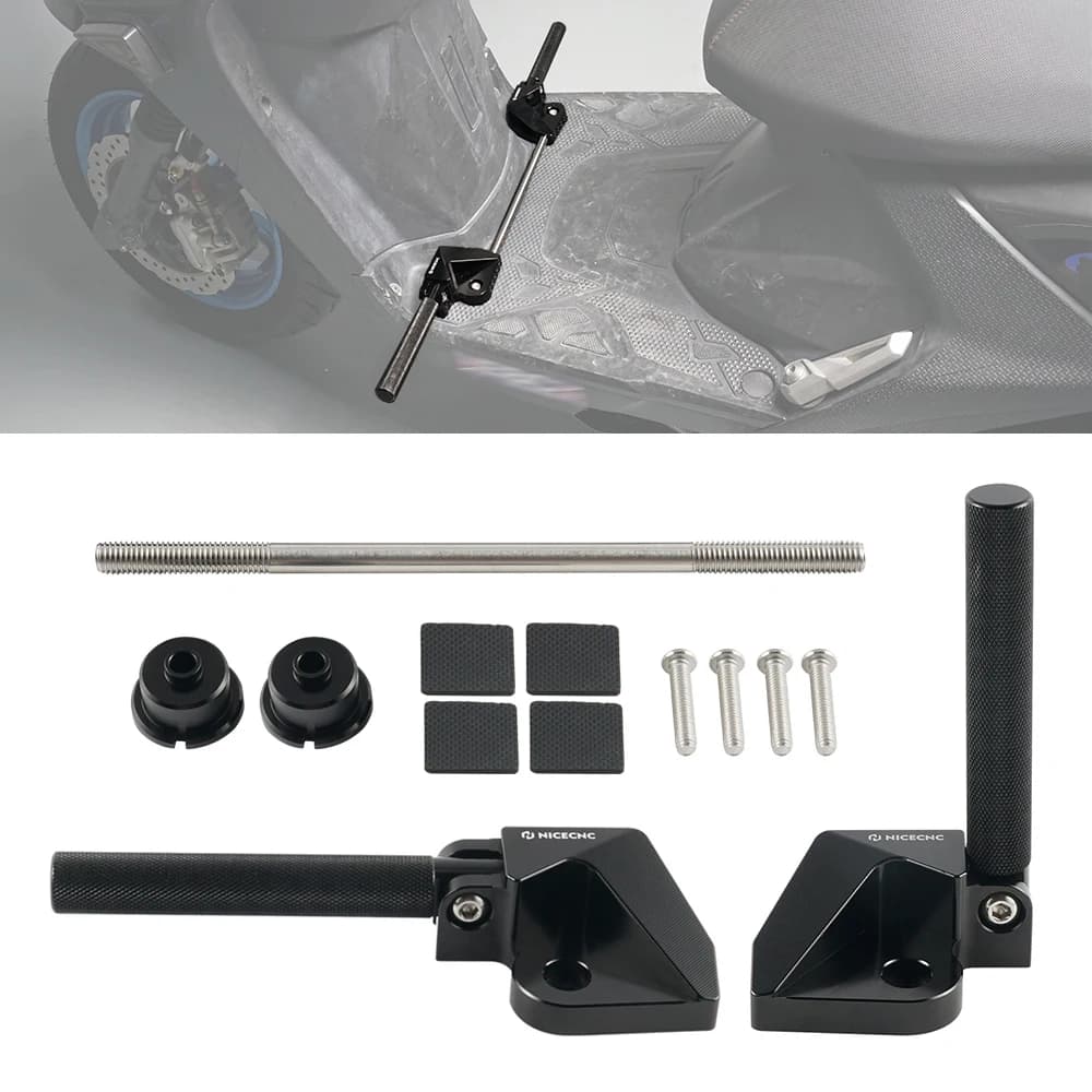 Poggiapiedi Pieghevole e Barre Paramotore per Scooter Yamaha YW125 BWS125 Zuma 125 2016 2017 2018 2019 2020 2021