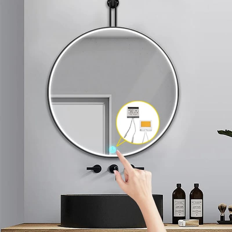 Specchio da bagno interruttore tattile a luce LED 12V 24V 60W controller dimmer touch a pulsante singolo