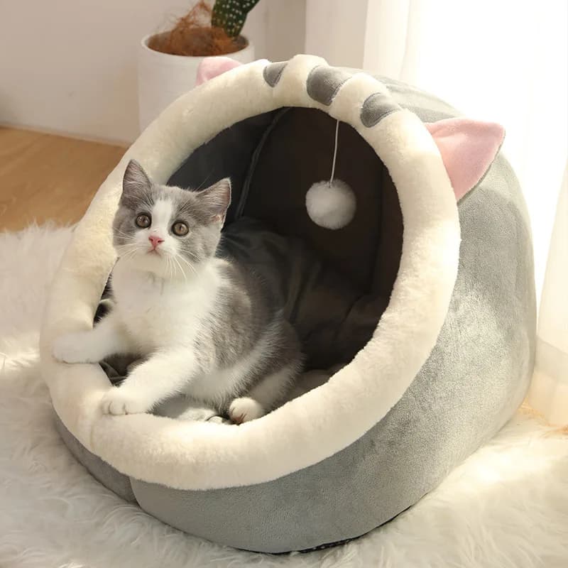 Bed for cats for deep sleep Pet bed for cartoons Bed for removable foldable pet washable for pet for small dog mat bag Bed for cats in cave