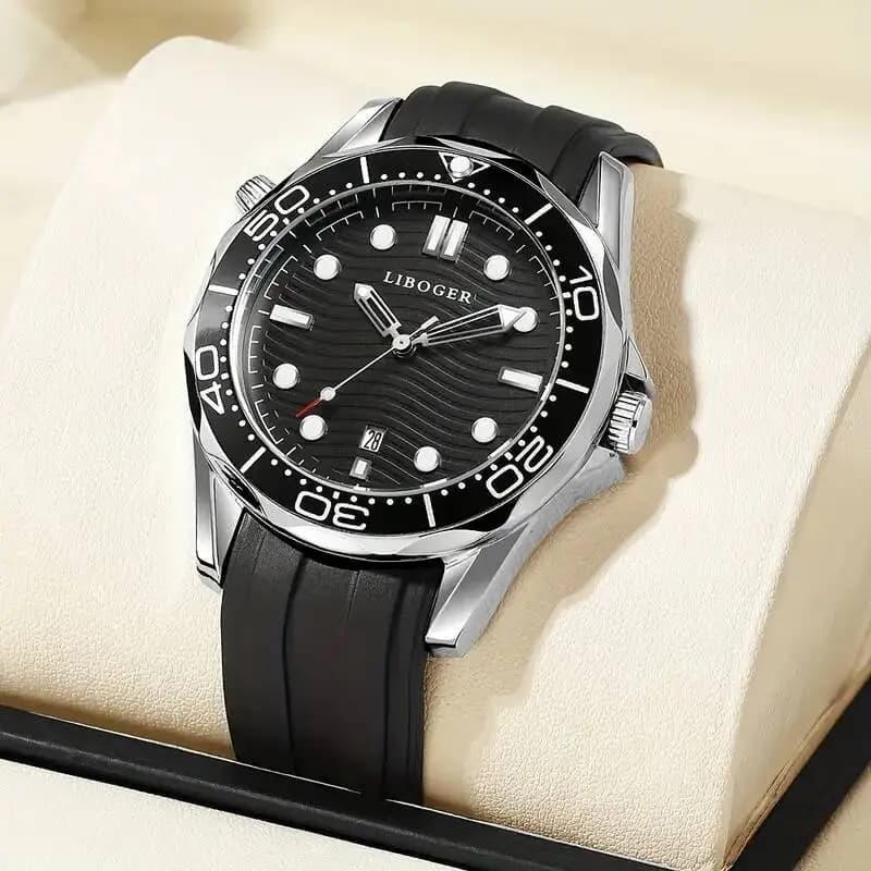 Fashionable men's quartz watches Sports wrist watches with casual silicone strap for men Reloj Hombre watch (without box)