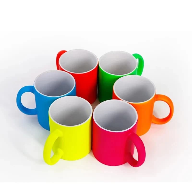 11 ounces empty ceramic cup for thermal sublimation for Christmas gift for DIY photo printing Coffee cup with 350 ml colored glitter