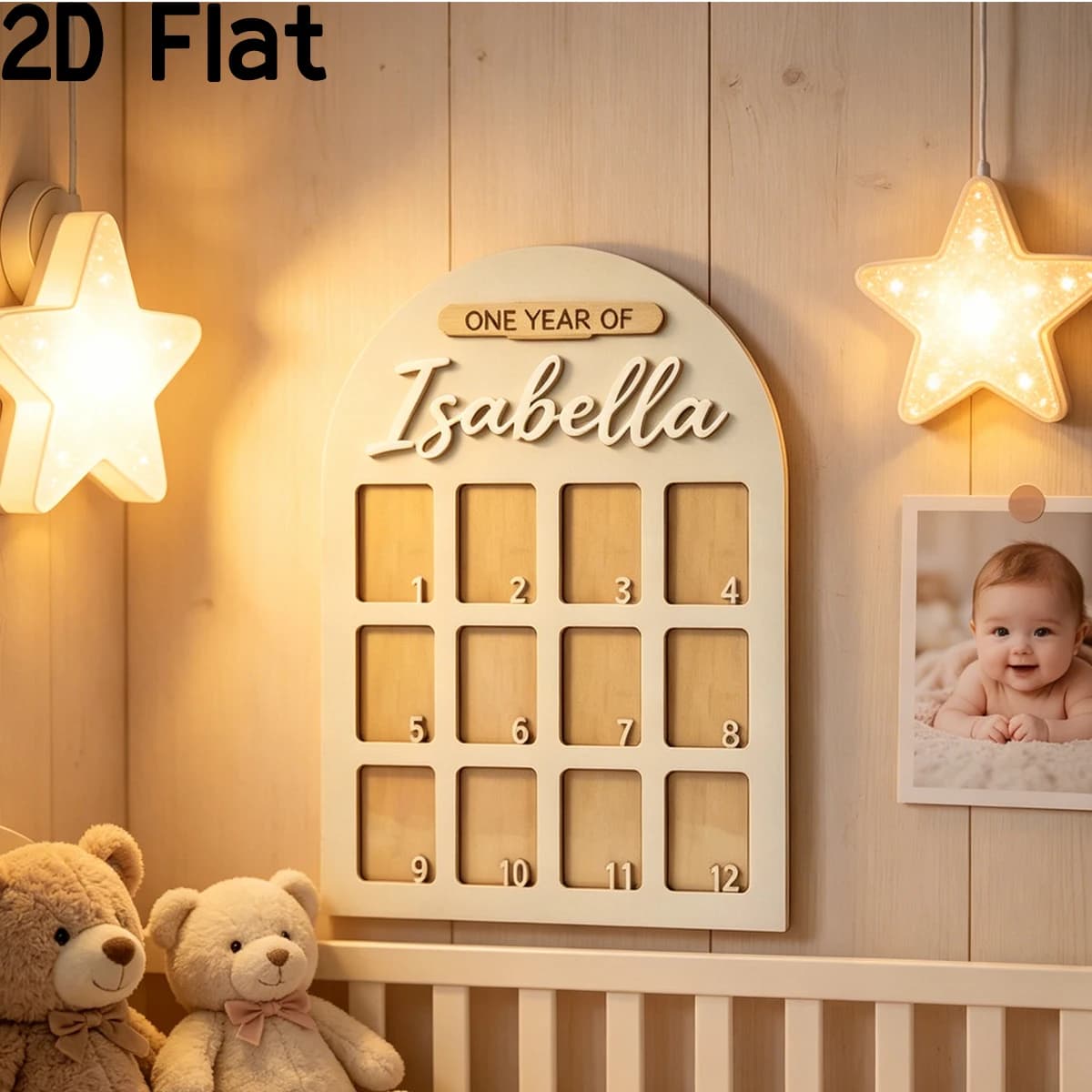 1 Pezzo Targa Personalizzata in Legno e Acrilico con Foto, Decorazione per Parete o Porta di Casa, Regalo Fai-da-Te per Nascita, Compleanno, Matrimonio, Laurea