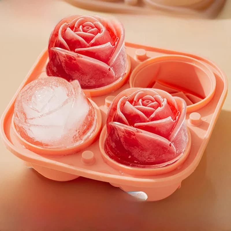 Stampo per Ghiaccio in Silicone a Forma di Rosa, Piccolo, Morbido, Nuovo Modello 2025, Utensile da Cucina per la Creazione di Cubetti di Ghiaccio