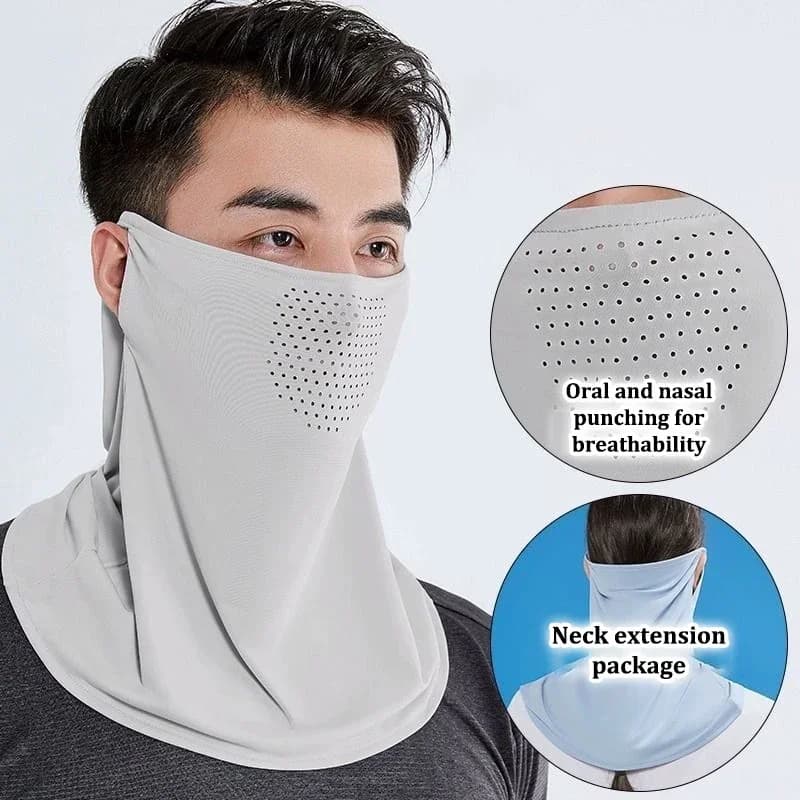 Summer UV Protection Wrap Cover for Outdoor Neck Sports Solar Protection Ice Silk Mask Cover for Face Wrap Cover for neck Solar Protection Face Scarf