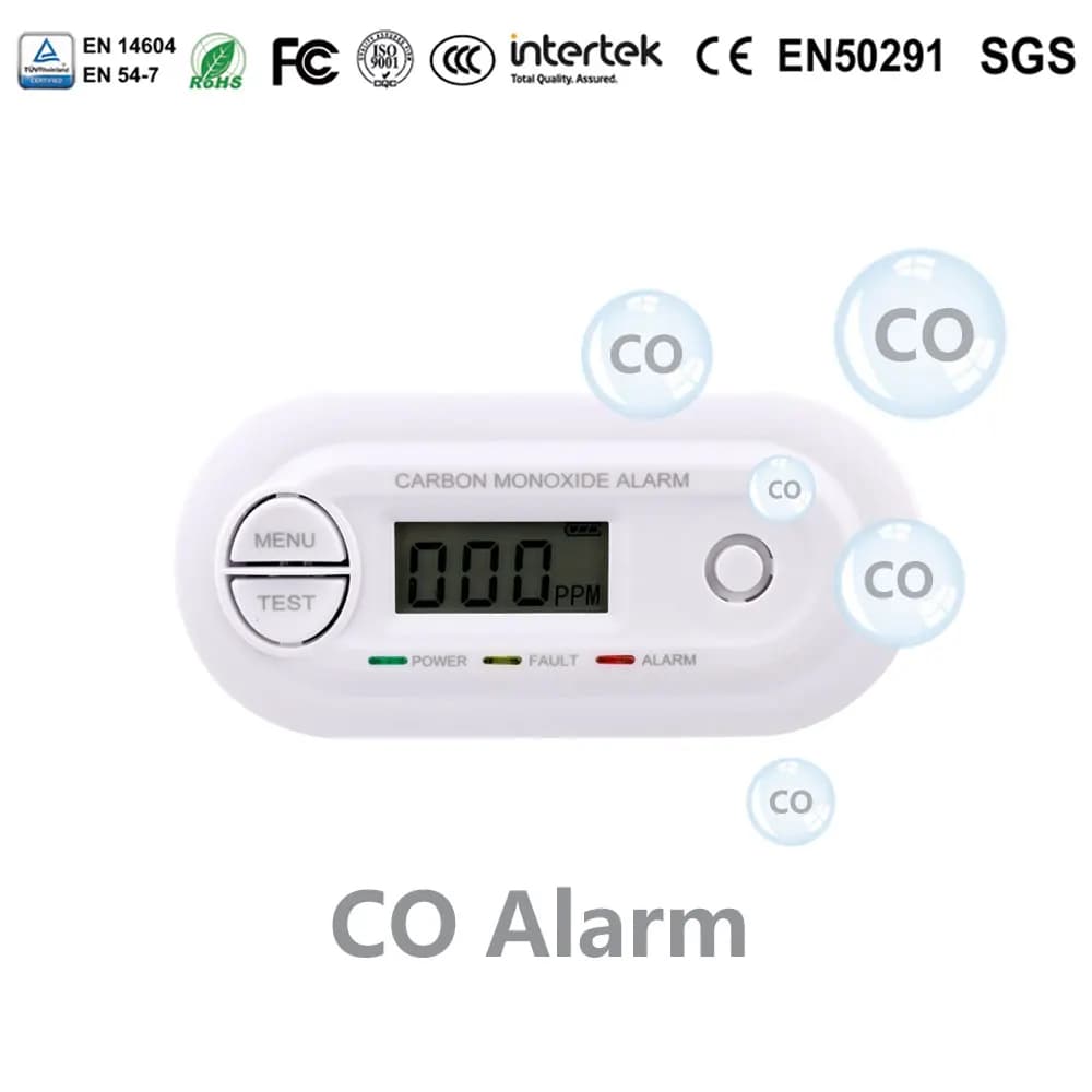 Sensore di Allarme CO ad Alta Sensibilità, Rilevatore di Monossido di Carbonio con Display LCD per Avvisi di Sicurezza
