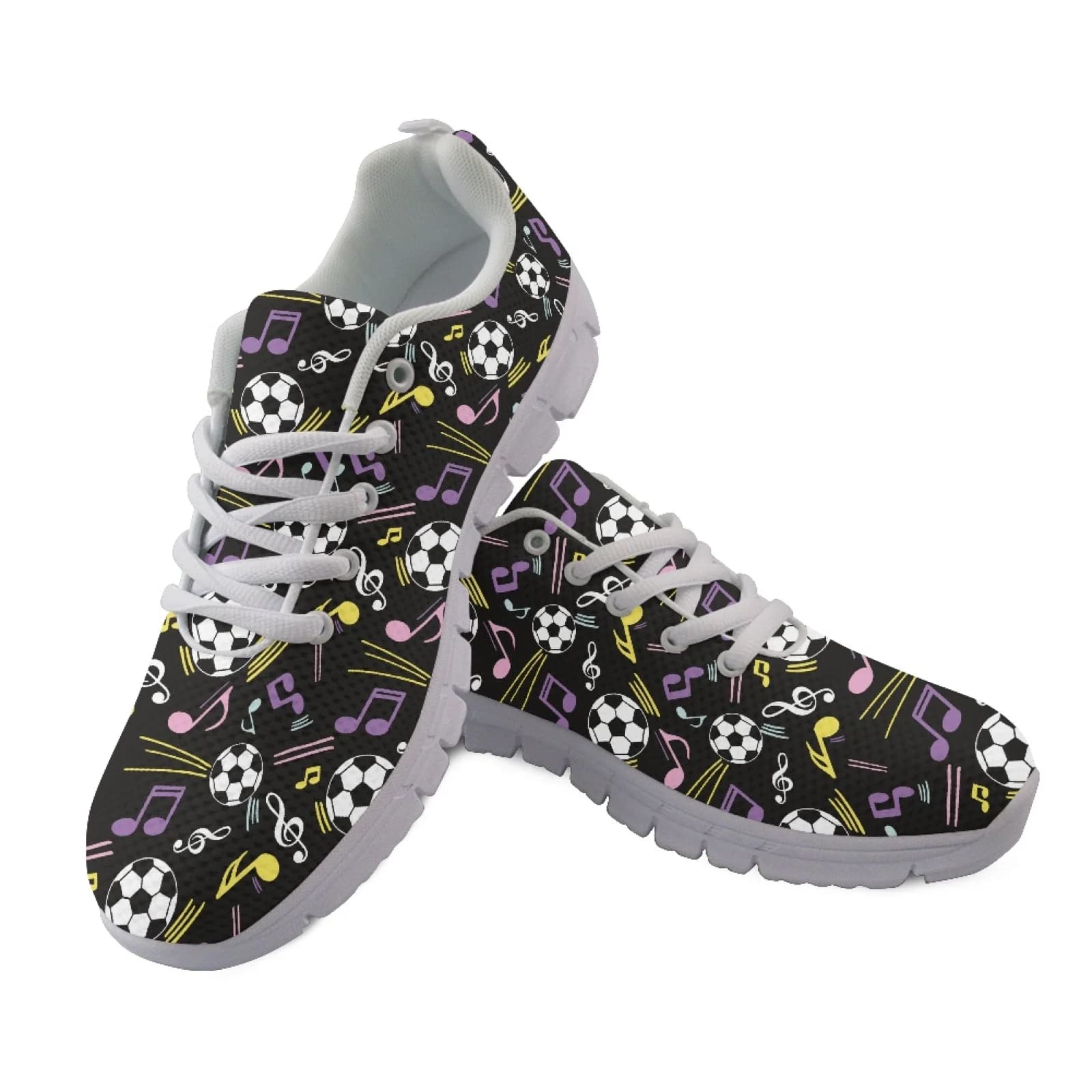 Coloranimal Lace up Lightweight Running Shoes for Women Mens Athletic Trainers for Jogging, Golf Ball Camo Pattern Walking Shoes