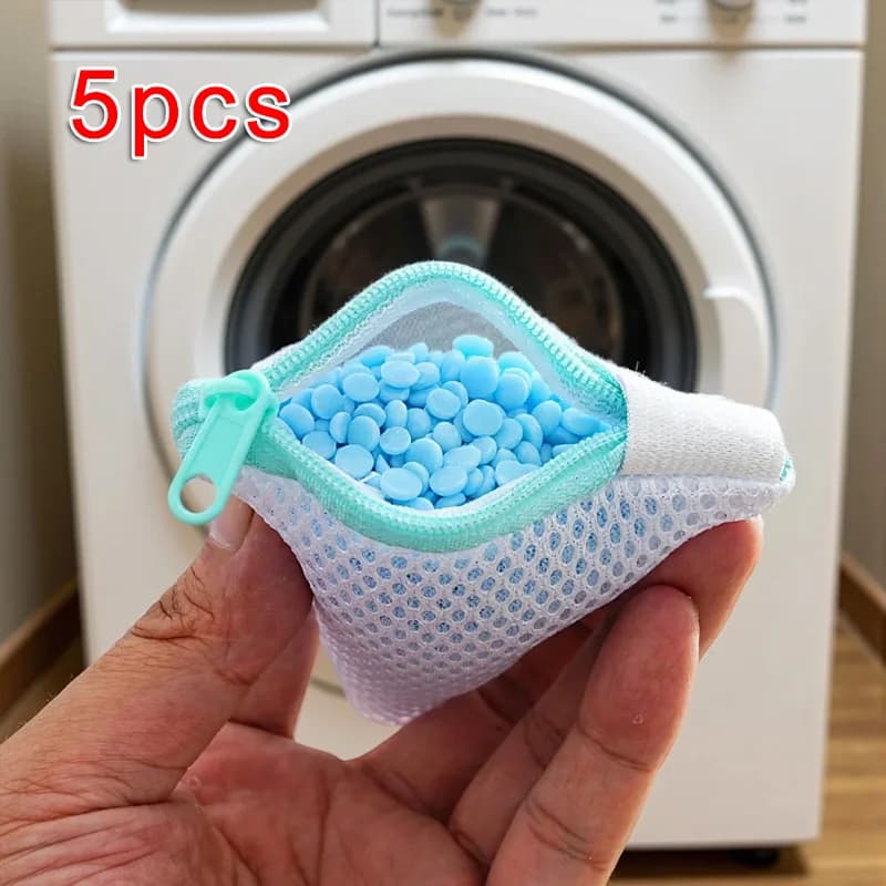 5pcs Laundry Sock & Small Item Storage Bags with Zipper Closure Laundry Bag with Corner Design,Compatible with Laundry Detergent