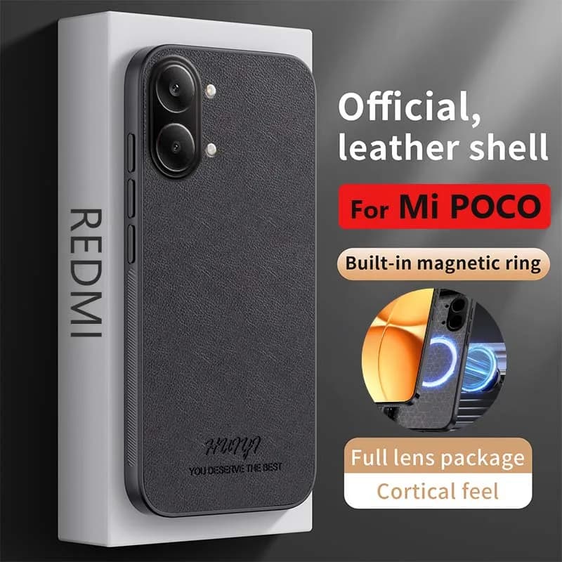 Cover in Pelle di Lusso con Texture Business per Mi POCO X5 X6 X7 X8 Pro Max X3 NFC F5 F6 F7 F8 Pro Ultra M6 M7 M8 Pro M5S
